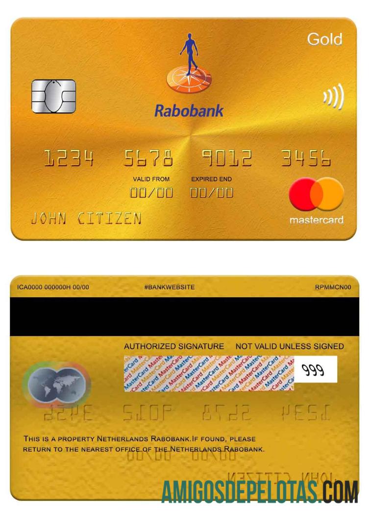 Netherlands Rabobank Mastercard Gold example